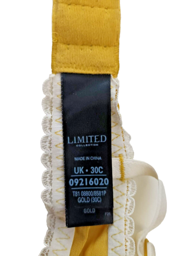 Limitierte Sammlung M&S Gold Bügel Boost gepolstert seidenreich Push Up BH UK 30C - Bild 3 von 4