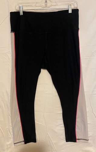 RBX Capri Womens Leggings | Size XL | Black, White, Pink & Activewear Pant