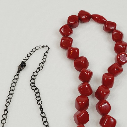 Lote de 8x Piezas Joyería de Moda Collares y Colgantes Estilo Surtido Rojo Púrpura - Imagen 5 de 8