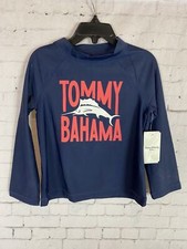 Tommy Bahama Rash Guard Shirt Size 4 Boy's Blue UV Protection Long Sleeve A87 