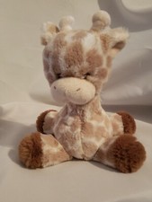Aurora Baby Giraffe Rattle Plush Tan 10" EUC Lovey
