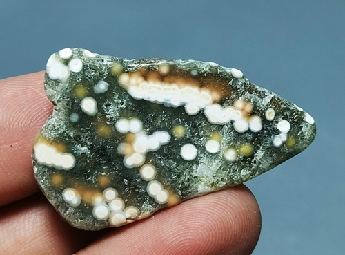 Ojo Redondo Natural 8ª Vena Océano Jaspe Ágata Cuarzo Reiki Piedra Curación - Imagen 3 de 10