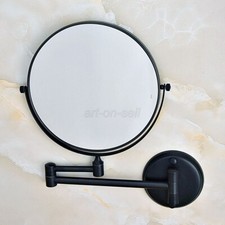Oil Rubbed Bronze Folding Arm Wall Mount Magnifying Cosmetic Bathroom Mirror