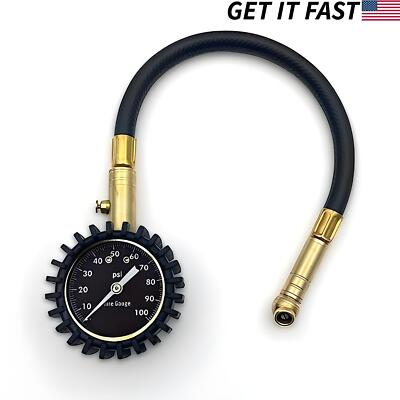 #ad Tire Pressure Gauge 0 100 PSI Heavy Duty Air Pressure Gauge $14.99