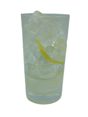 Display Faux Food Prop Refreshing Lemonade With Ice That Has Been Drank