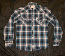 FRIDAY Shirt Men's Bold Eyecatching River Island Check Shirt Large Long Sleeved