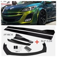 For Mazda 3 Mazdaspeed3 Front Bumper Lip Spoiler Splitter Kits Side Skirts Us