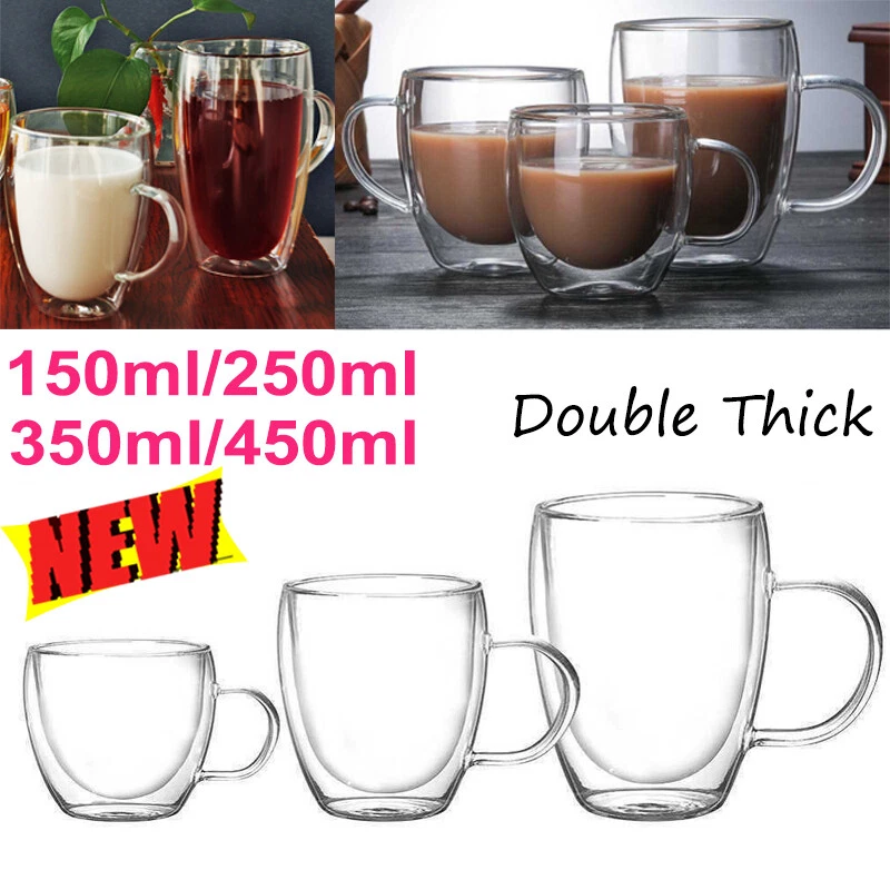 Double Walled Coffee Cups, Glass Coffee Mugs, Clear Coffee Mug