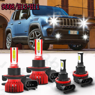 For Nissan Sentra 2004-2012 LED Headlight Hi/Lo Beam + Fog Light Bulbs Combo Kit
