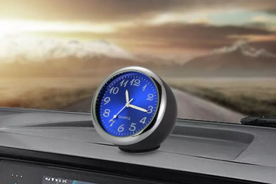 Car Dashboard Clock Mini Tiny Analog Clock Watch for Vehicle Boat Stick On Clock