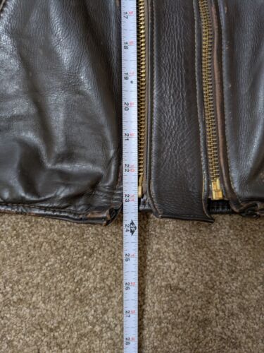 Vanson Leathers Jacket Size 42 Early Cafe Racer Brown Zip R Strip Winter Liner - Picture 15 of 20