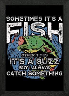Manchmal ist es ein Fisch Fisch Gerahmtes Wandbild Poster Leinwanddruck Bild