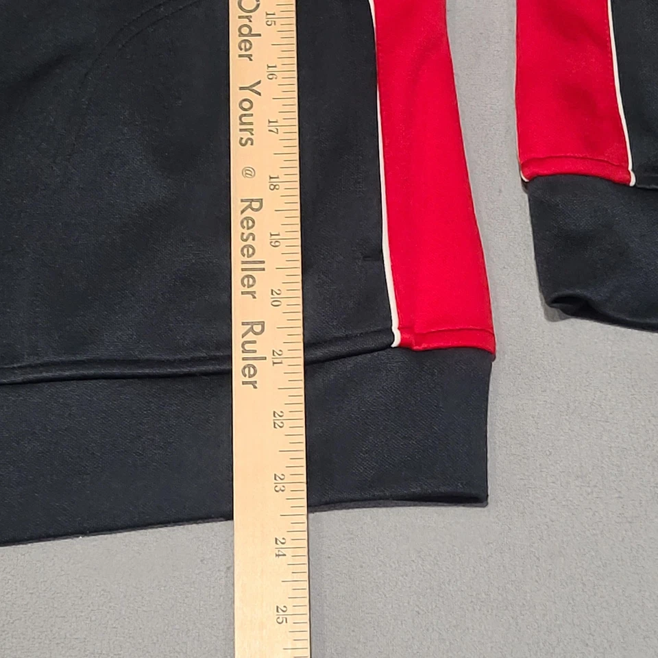 Chaqueta de Pista Le Tigre para Mujer XL Negra Roja Cremallera Completa Atlética Retro Rayas Logo Foto 3 de 4