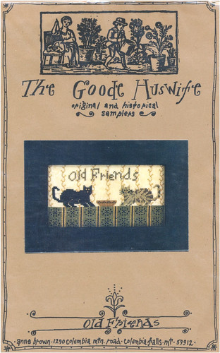 The Goode Huswife OLD FRIENDS Cross Stitch Pattern Only OOP cats / primtives