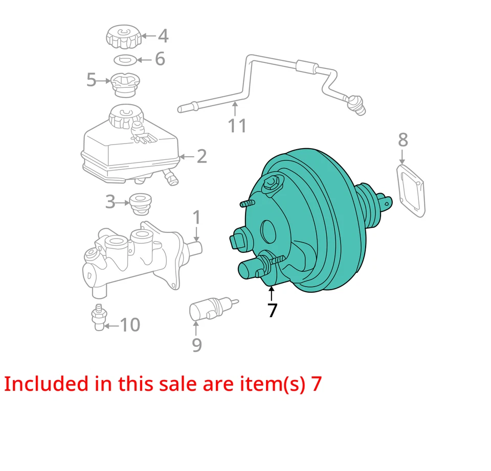 Mercedes-Benz Serie SLK 2004 refuerzo de freno eléctrico OEM 66 k millas - LKQ427750448 Foto 4 de 4