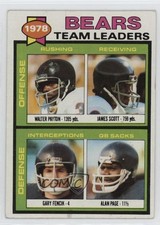 1979 Topps Team Leaders Walter Payton James Scott Gary Fencik Alan Page HOF 1n9l