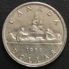 New Listing1959 Canada Silver $1 Dollar - 80% Silver - Great Condition