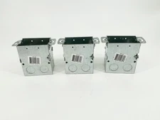 New Lot of 3 Steel City CY-1/2 Electrical Switch Box 3-1/2" Deep1/2" Knockouts