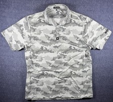 Bad Birdie Golf Polo Shirt Mens 2XL Frostbite Camo Lightweight Core Performance