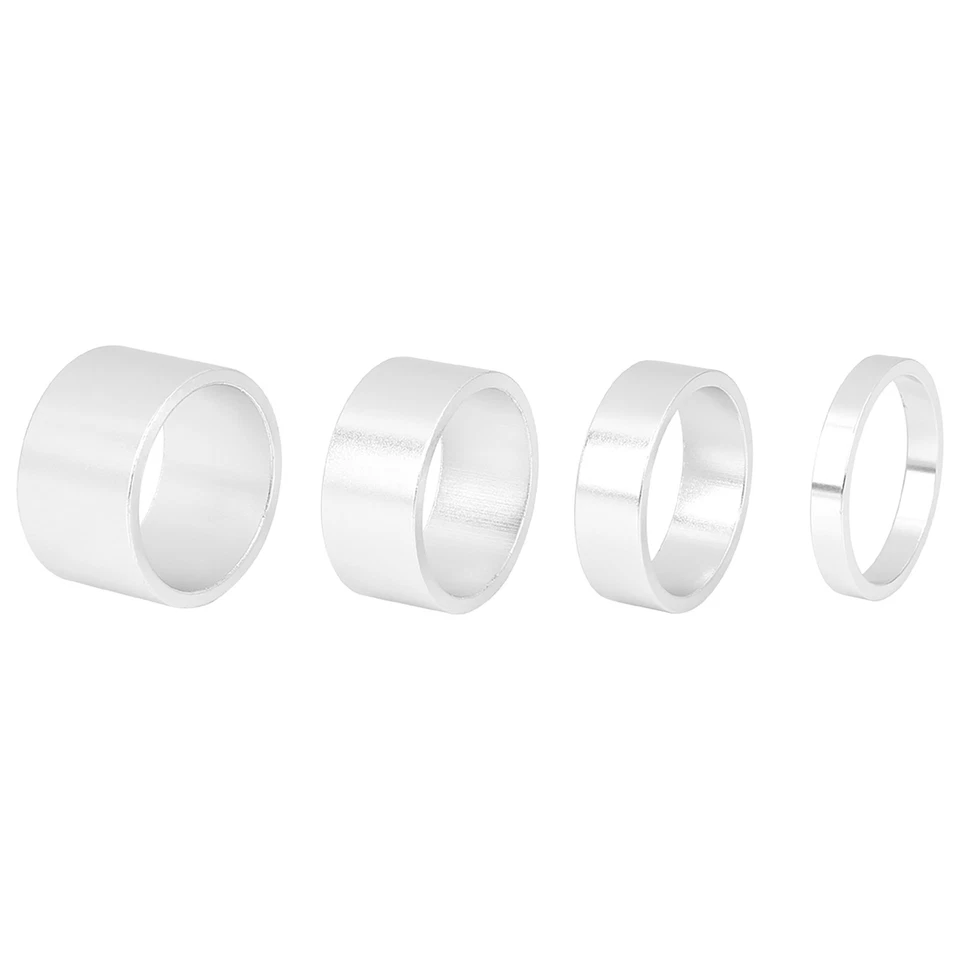 Lot 4 rondelles fourche entretoise tige guidon vélo 5/10/15/20 mm aluum - Photo 4/4