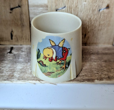 Vintage Bakelit Küken Eierbecher Marke Jadeware 50er Beige Retro