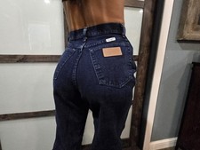 Vintage Dark Blue Wrangler jeans tag sz 3/4 runs small-see measurements 