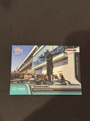 George Russell 2025 Topps Now F1 Formula 1 #44 1st Victory of Season In Hand