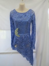 Lilac Purple Sequin Lyrical Contemporary Lace Dress Small Adult SA