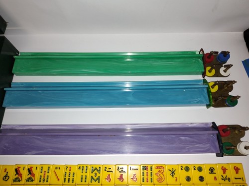 Vintage Cardinal Mahjong Set 162 Butterscotch Tiles 5 Racks Case (SEE DESC) - Picture 5 of 18