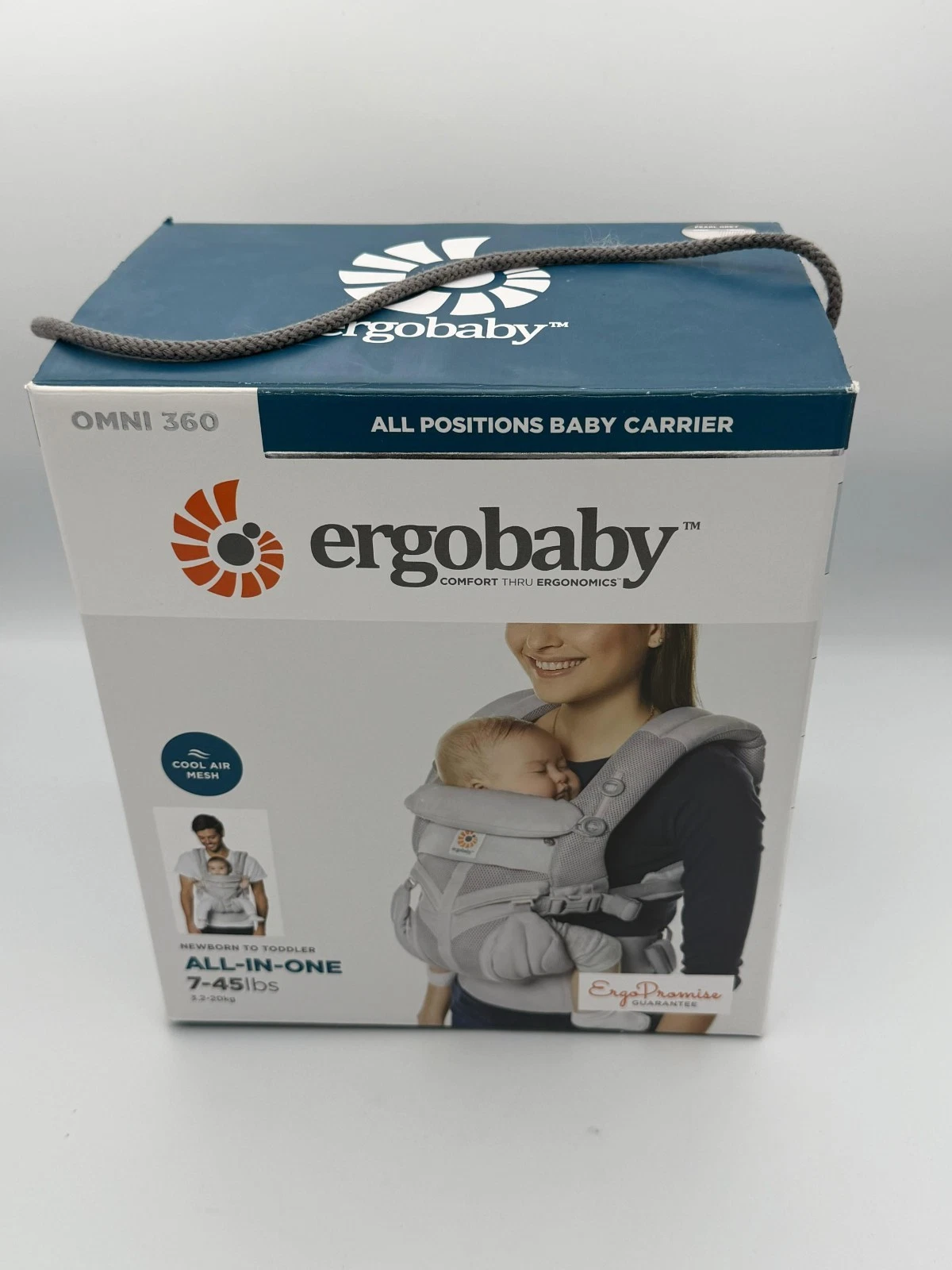 Ergobaby Omni 360 Baby Carrier - Cool Air Mesh - Pearl Grey - 7-45lb All-In-One
