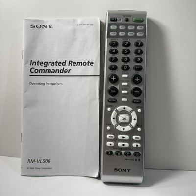Sony RM-VL600 8-Device Universal Learning Remote Commander - Tested & Working