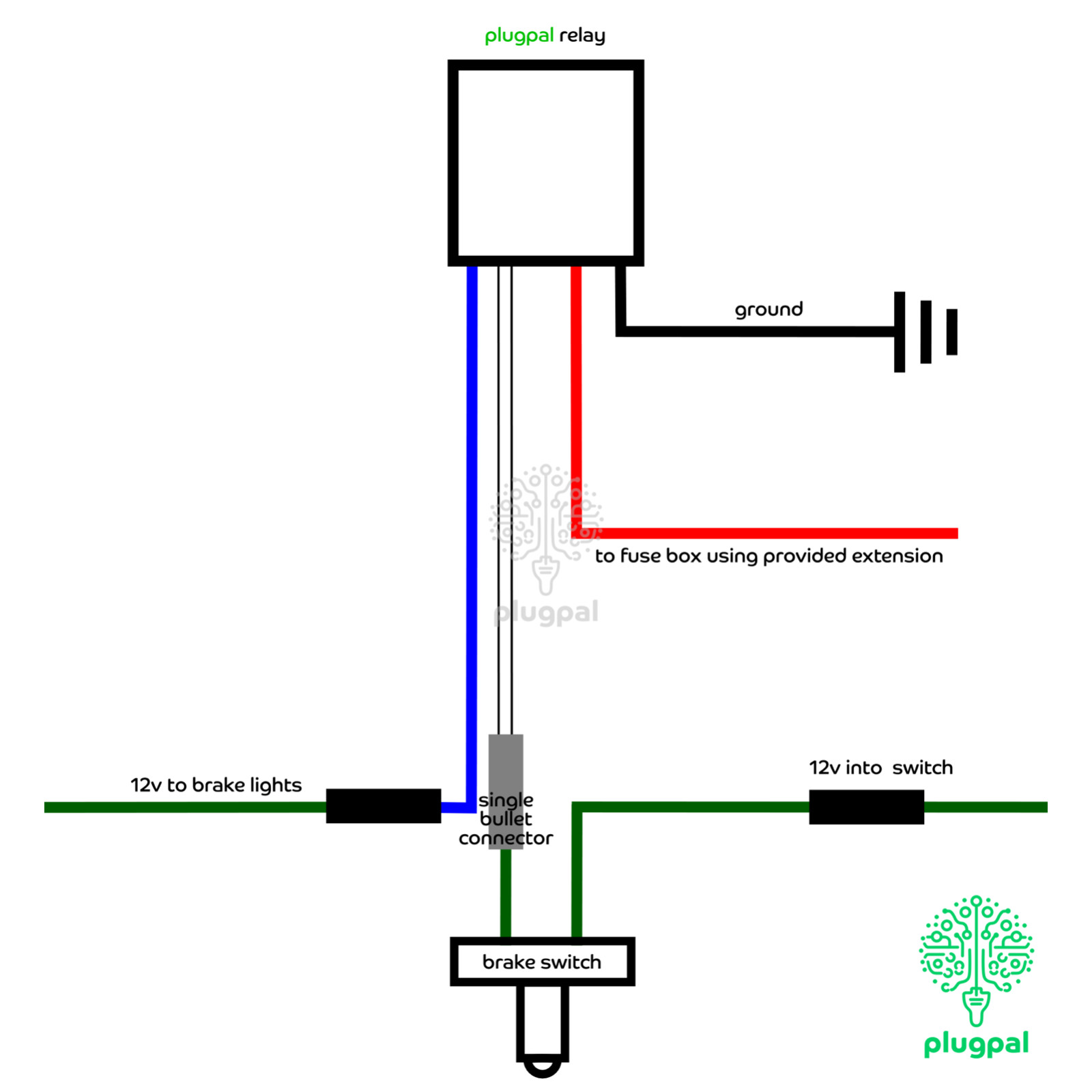 Brake Light Switch Relay - Classic Car Ford, MG, Mini, Triumph, Land Rover, Jag