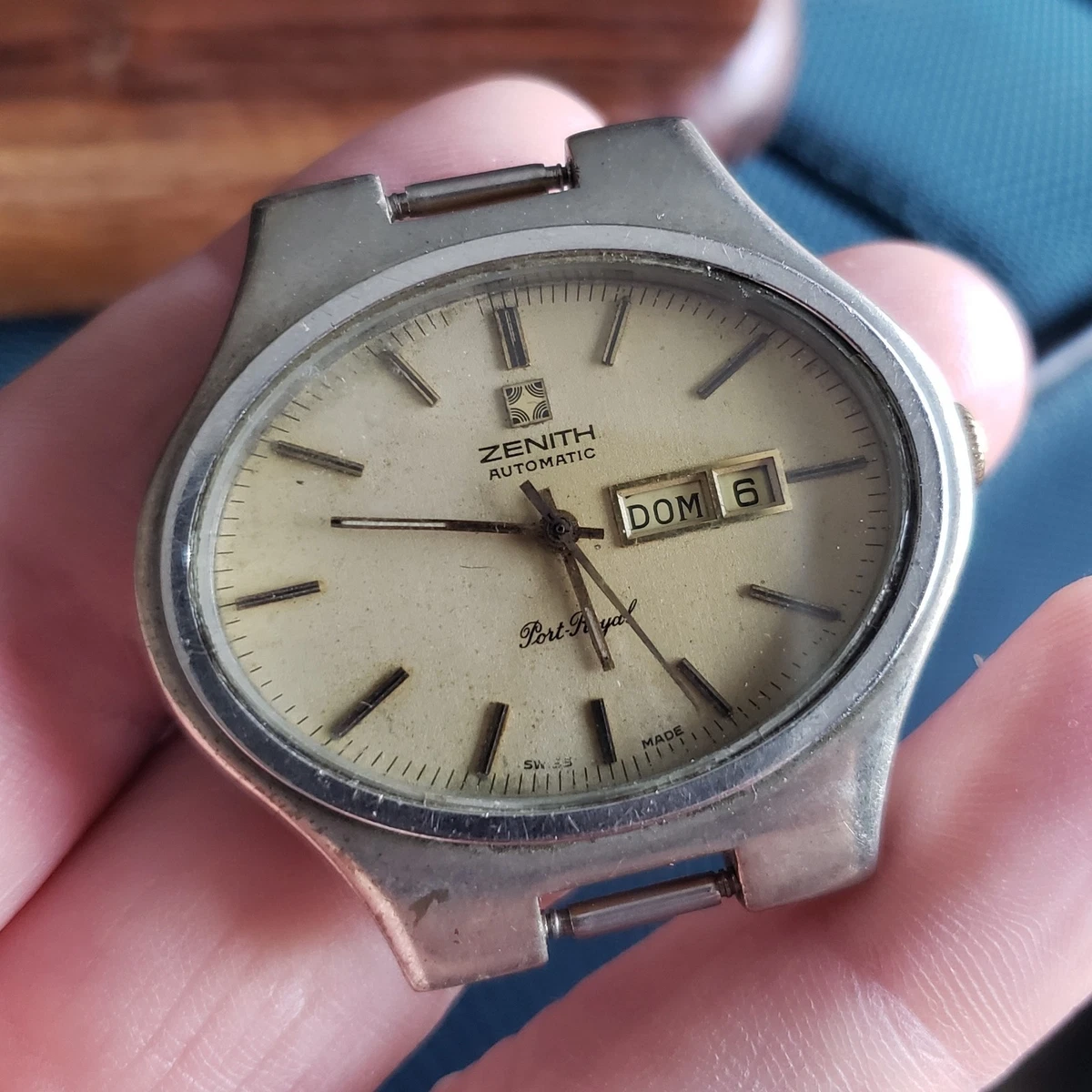 Vintage Zenith Port Royal 42mm Automatic Watch, For Parts/Repair (Runs)