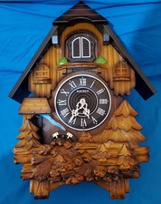 Vintage Wooden Kaiser Cuckoo Clock Model KC-2 Full Working Condition