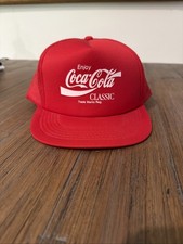 Vintage 1980’s Red Coca-Cola Trucker Foam And Mesh Hat With Snapback Closure