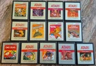 Lot of 13 Atari 2600 silver labels carts Battlezone Phoenix Swordquest Vanguard