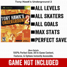 Tony Hawk s Underground 2 100 Unlocked All Items Xbox USB Save