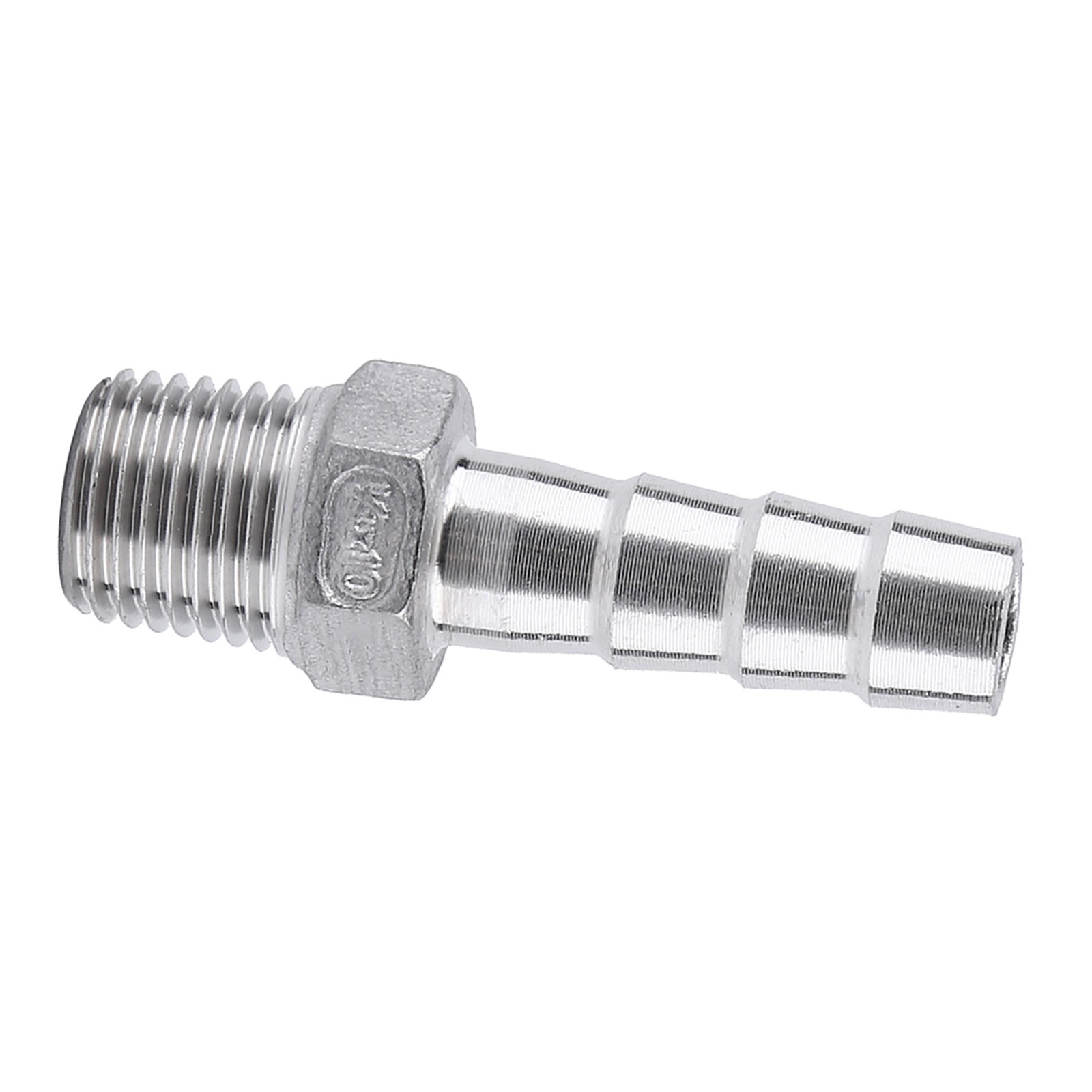 Stainless Steel Threaded Pipe Fitting Barb Hose Tail Connector (1/4x10mm) KRI✈️