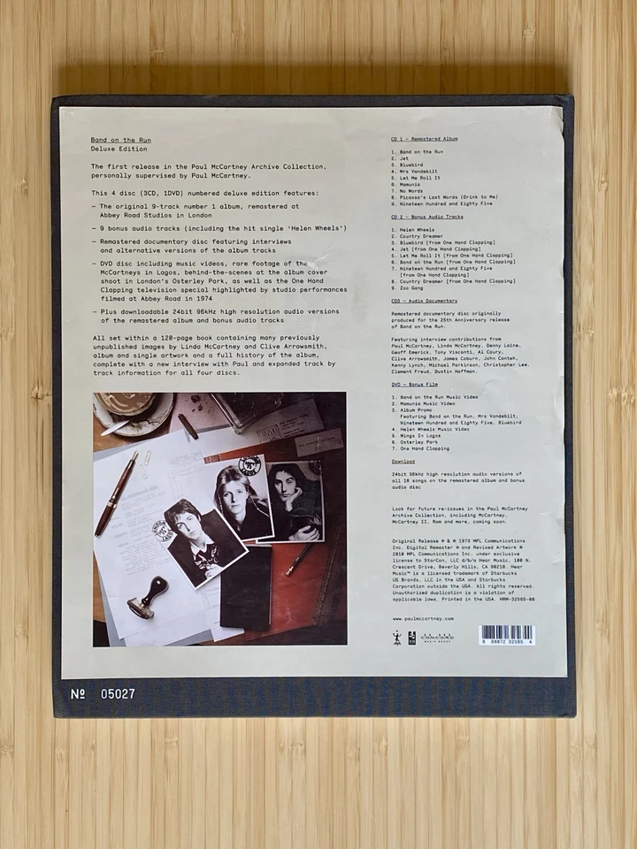 Paul McCartney & Wings – Band On The Run (Deluxe Edition, 3CD, DVD, Nummeriert) - Bild 3 von 4