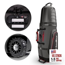 Golf Travel Bag for Airlines: Hard Case Top, Waterproof Zippers, Firestone Grey