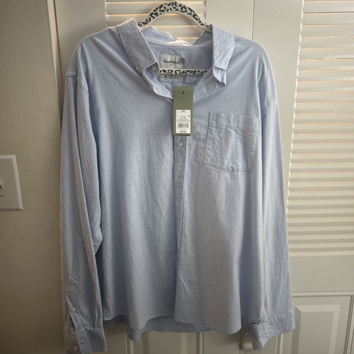 Men’s Baby Blue Button Down Collared Long Sleeved Shirt