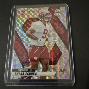 2025 Mosaic Football #376 Emeka Egbuka Silver Mosaic Prizm RC