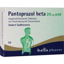 PANTOPRAZOL beta 20 mg acid magensaftres.Tabletten 10 St. PZN 15785283