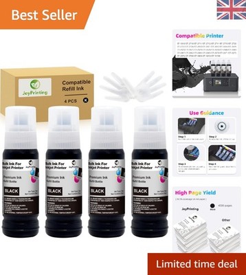 Joyprintin 70ml schwarze Tintenflaschen - zuverlässige, schnell trocknende Tinte für ET-Drucker