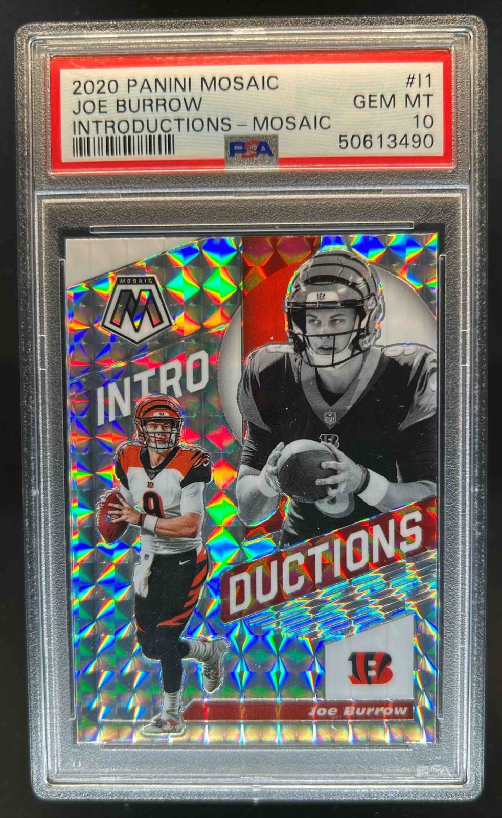 Joe Burrow Panini Mosaic Introductions #I1 Base