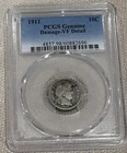 1911 Barber Dime PCGS Genuine VF Details Damaged 10C Cert 60882696