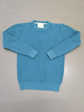 Frederik Anderson Copenhagen Blue Knit Jumper Women Small Textured Cotton