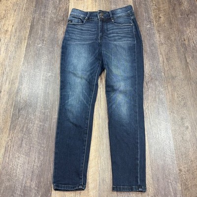 KanCan Skinny Jeans Women 9/28 Dark Wash High Rise Whiskered KC9239D Ankle