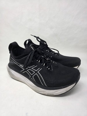 ASICS Gel Nimbus 25 Men Running Shoes Black Silver Low Top Lace Up 1011B547 10 M