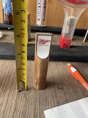Miller High Life Beer Tap Handle Knob Wooden Breweriana Tap Handle